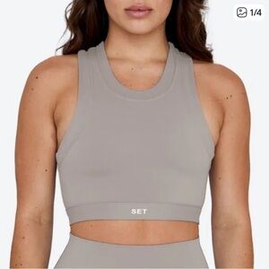 SET Active Sportsbody High Neck Bra Stone XS